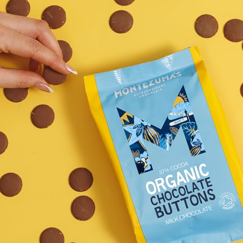 Montezuma Organic Milk Chocolate Buttons, 37% Cocoa, Gluten Free, 120g 4