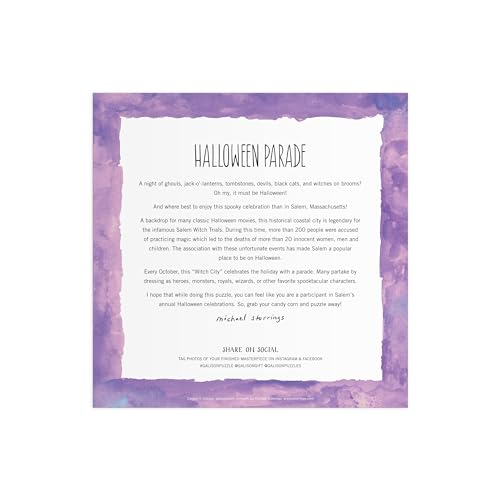 Galison Michael Storrings Halloween Parade 500 Piece Puzzle - Family Jigsaw for Ages 13+ 6