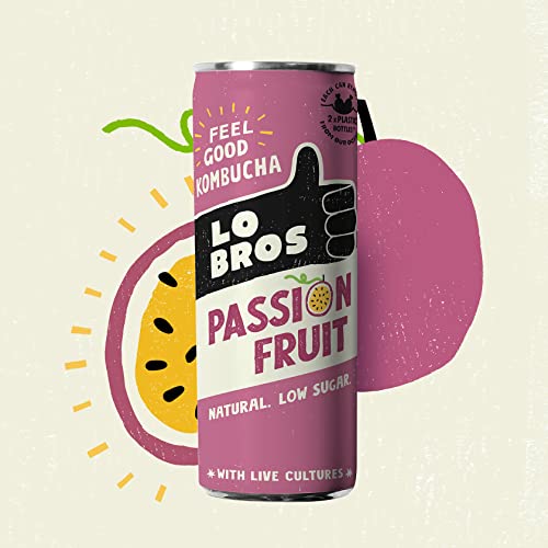 Lo Bros Kombucha - Passionfruit - Sparkling Refreshing Drink with Natural Ingredients 5