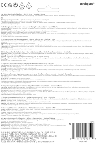 Folienballon Nummer 1 in Roségold – 76 cm, freistehende Partydekoration für Meilenstein-Events 3