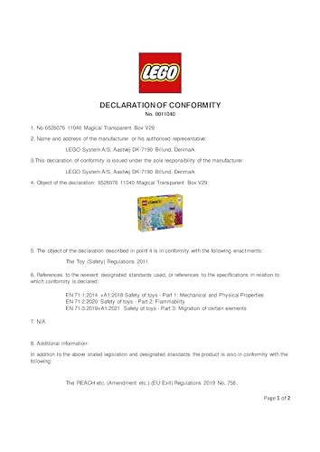 LEGO Classic Magical Transparent Box - 340-Piece Colorful Building Set for Kids 5+ 11