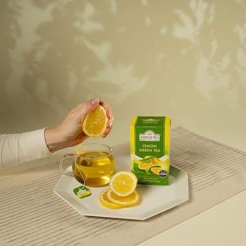 Ahmad Tea Lemon Vitality Green Tea | 20 Individually Foil-Wrapped Teabags | Fresh Citrus Green Tea Blend 6