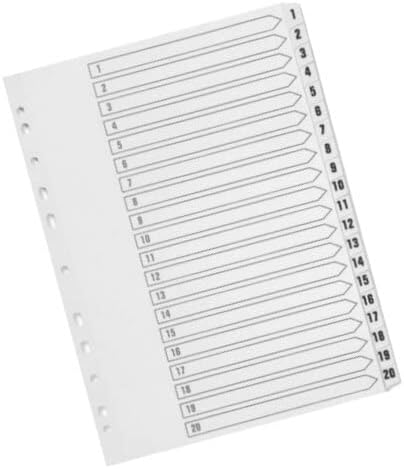 Q-Connect 1-20 Index Multi-punched Polypropylene White A4