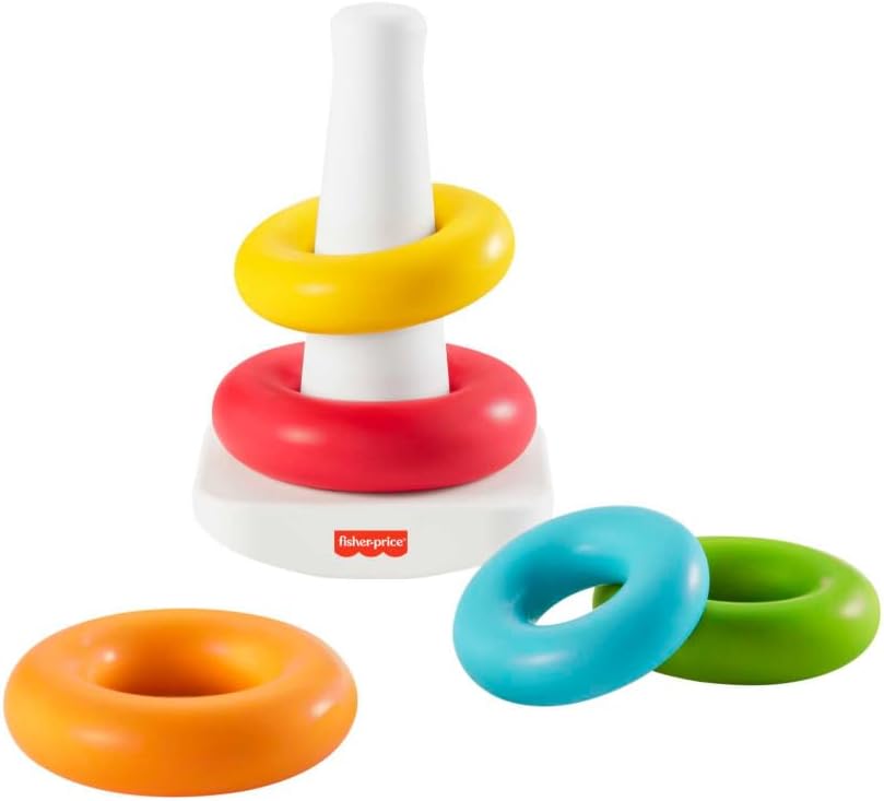 Fisher-Price Rock-a-Stack Baby Toy - Classic Ring Stacking Toy for 6+ Months