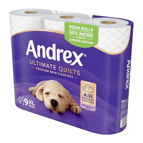Andrex Supreme Quilts Mega-Toilettenpapier – 9 Rollen (entspricht 13,5 Standardrollen) 12