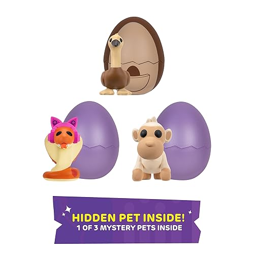 Adopt Me! Animal Life Multipack - Hidden Mystery Pet with Virtual Code, 6 Collectible Figures for Kids 6+ 7