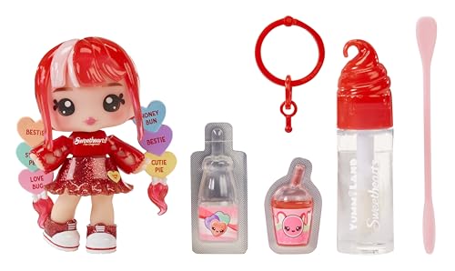 Yummiland x Sweethearts Lip Gloss Doll - Ruby Hearts with DIY Lip Gloss Kit - Ages 4+ 6