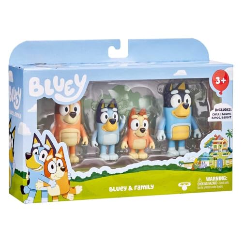 Bluey Family 4-Pack Figurines - Poseable Characters for Imaginative Play 6