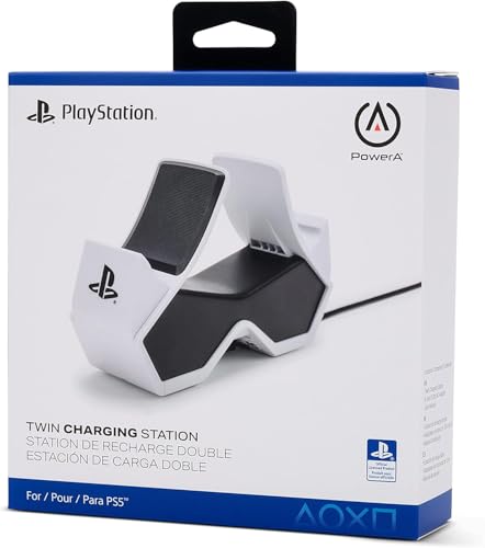 PowerA Twin Charging Station for PS5 DualSense Controllers - Officially Licensed Dual Charger with LED Indicator 19
