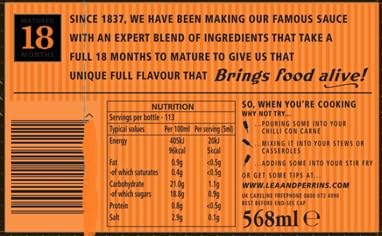 Lea &amp; Perrins - Worcestershire-Sauce 568 ml