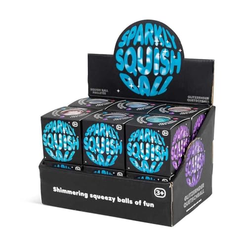 Tobar Sparkly Squish Ball - Stress Relief Squeeze Toy for Kids 3+ 12