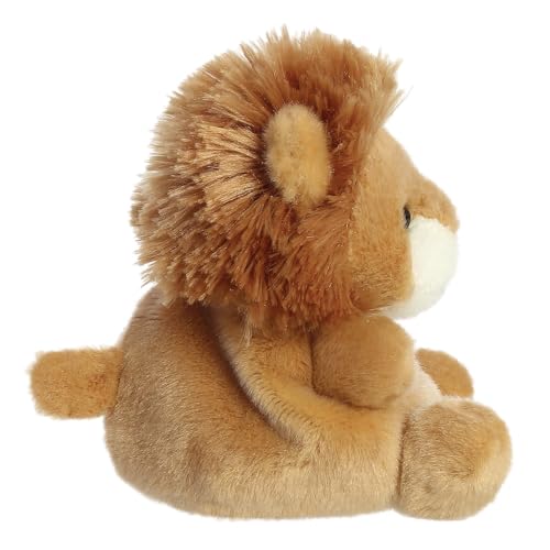 Palm Pals Leno Lion Soft Toy - 13cm Bean-Filled Plush, Golden Brown 4