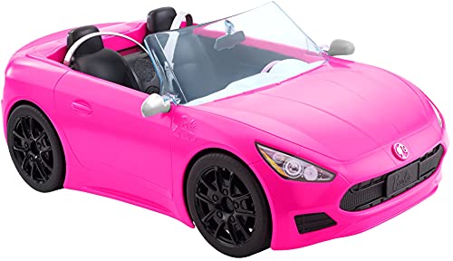 Barbie HBT92 Convertible Vehicle - Sporty Pink Car with Realistic Details for Kids