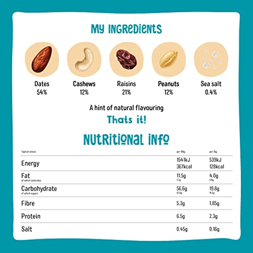 Nakd Salted Caramel Raw Fruit & Nut Bars - Vegan, Gluten Free, No Added Sugar - 35g x 18 4