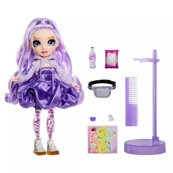 Rainbow High Sparkle and Shine Viola Purple 28 cm Fashion Doll with Liquid Sparkles in Legs 4
