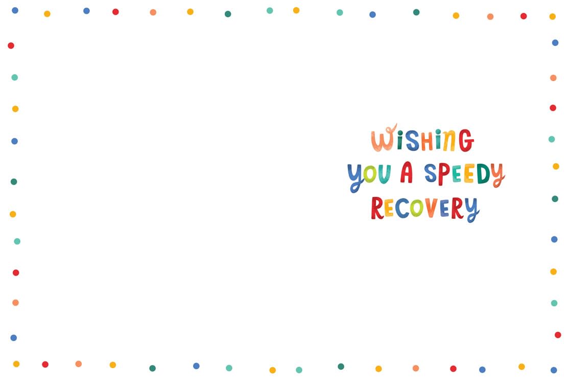 Piccadilly Greetings Get Well Soon Card - A4 Size, Multicolor | 12 x 9 Inches