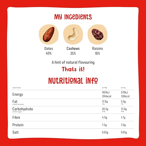 Nakd Bakewell Tart Natural Fruit & Nut Bars - Vegan, Gluten Free, No Added Sugar - 35g x 18 4