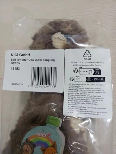 Nici Cuddly Otter Oda 25cm - Sustainable Plush Toy for Babies & Kids 7