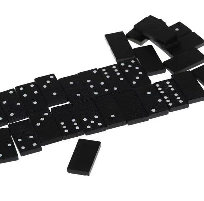 RAM ONLINE Double Six Classic Domino Game - 28 Pieces, Wooden Box, Ages 6+