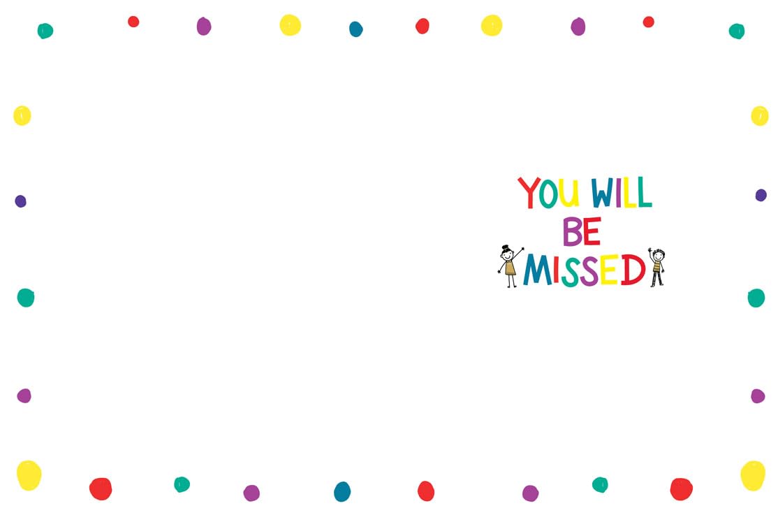 Piccadilly Greetings Goodbye From All Of Us Large Greeting Card | A4 Size | Monochrome