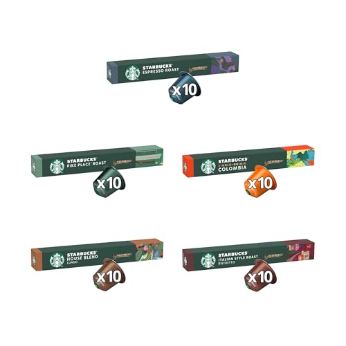 STARBUCKS - Coffee Shop Classics Espresso Roast Pack by Nespresso, 100 Capsules 5