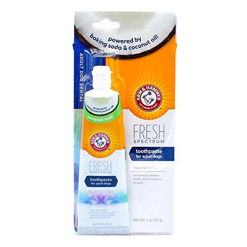 ARM & HAMMER Fresh Spectrum Coconut Mint Dog Toothpaste - 55g | Plaque Removal | Tartar Control
