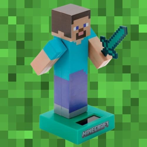Puckator Minecraft Solar Pal Series - Steve Solar-Powered Dancing Figure (FF139) 9