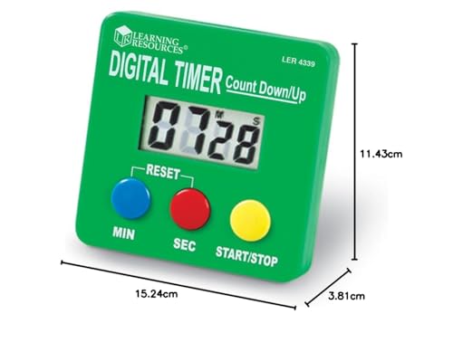 Learning Resources Digital Timer - Count Up/Down, Educational Toy for Ages 36 Months - 7 Years 5