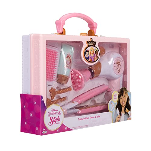 Disney Princess Style Collection - Trendy Hair Pretend Play Styling Tools with Sound & Storage Tote 5
