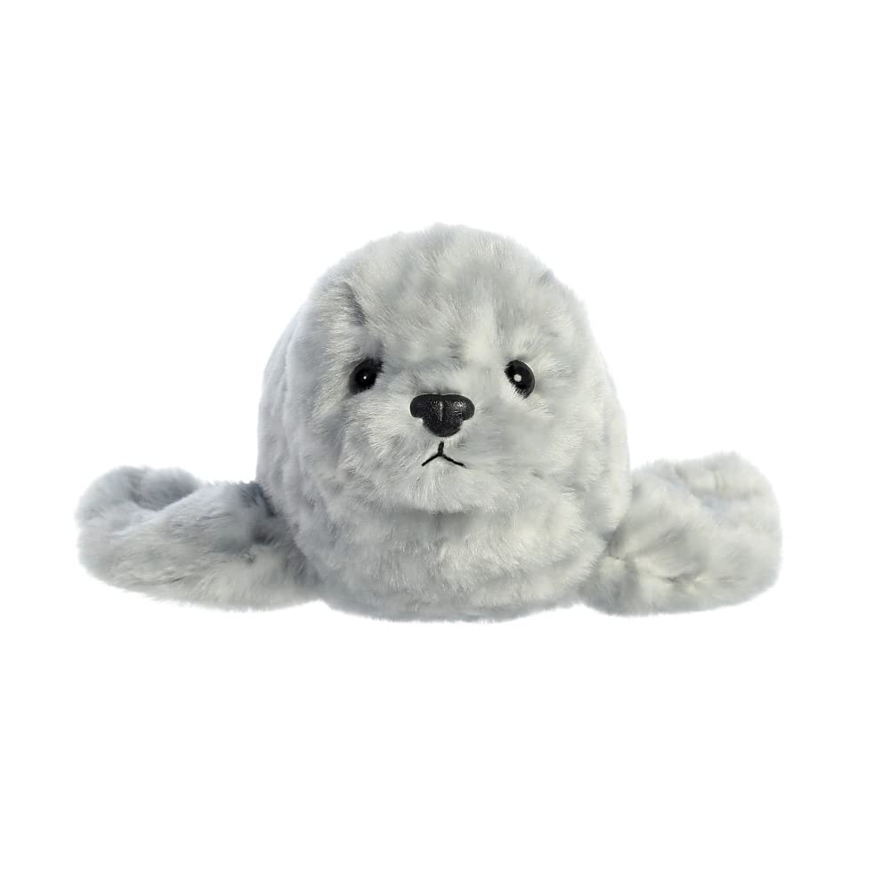 Aurora Mini Flopsies Harbour Seal - 8 Inch | Soft Toy | Grey 2