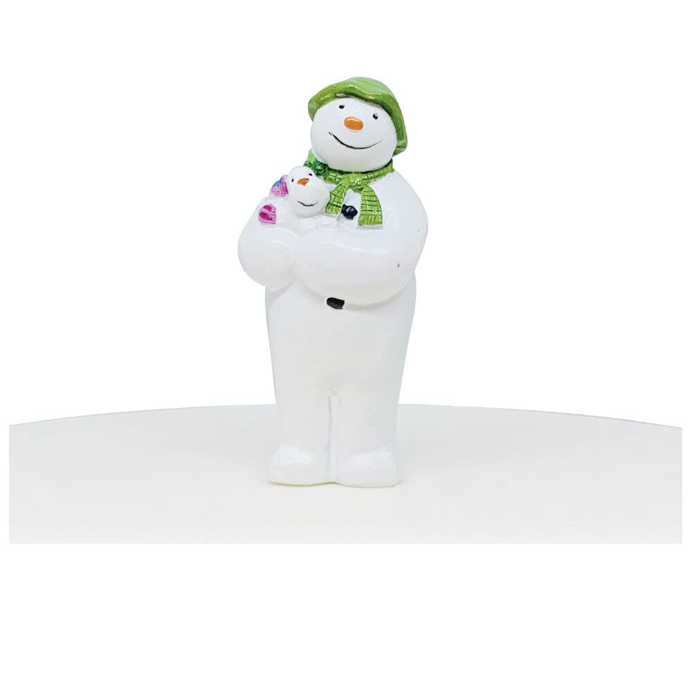 The Snowman™ and The Snowdog Cake Topper - Hand-Painted Resin Figurine for Christmas Cakes 1