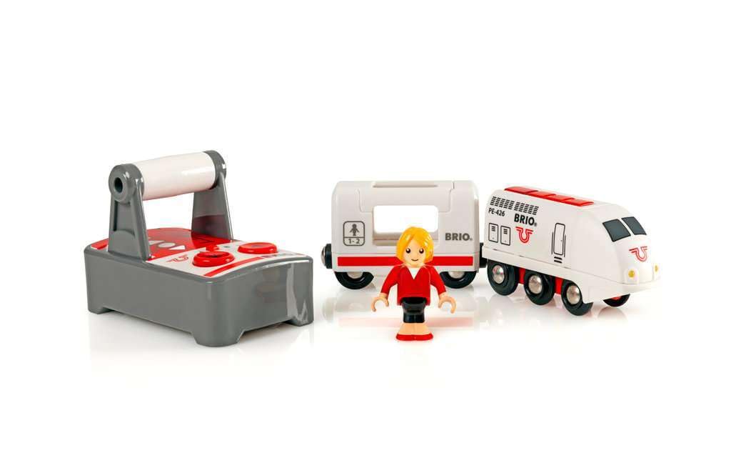 BRIO Remote Control Travel Train Toy for Kids Age 3+ | Wooden Railway Accessory | Model 33510