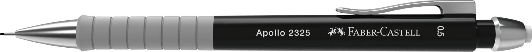 Faber-Castell Apollo 0.5mm Mechanical Pencil - Black | Ergonomic Grip | Cushioned Lead 2