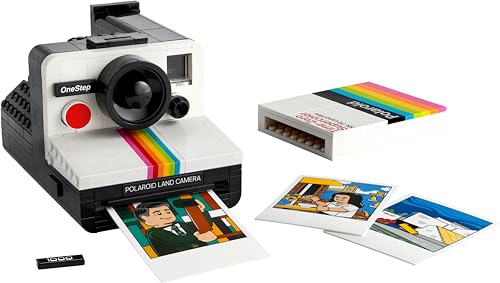 LEGO Ideas Polaroid OneStep SX-70 Camera Model Kit - Buildable Vintage Camera for Adults 14