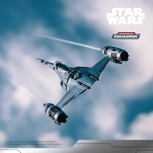Star Wars Micro Galaxy Squadron The Mandalorian's N-1 Starfighter - 13cm Vehicle with Din Djarin & Grogu, Ages 8+ 9