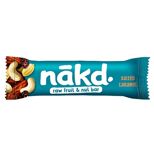 Nakd Salted Caramel Raw Fruit & Nut Bars - Vegan, Gluten Free, No Added Sugar - 35g x 18 5