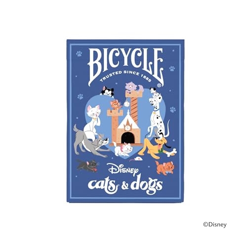 Bicycle Disney Cat and Dogs Playing Cards - Custom Design | Air Cushion Finish | Unisex Adult