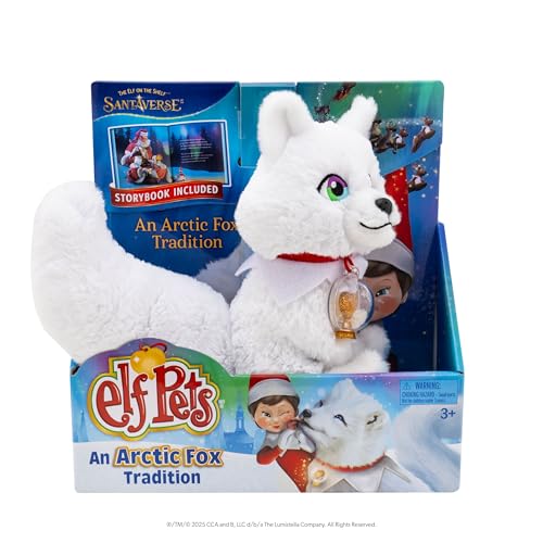 EPFOX Elf Pets Arctic Fox - Plush Stuffed Animal with Storybook & Snow Globe Charm 9