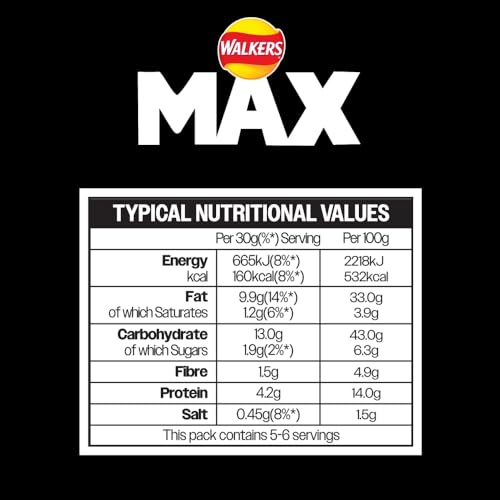 Walkers Max Strong Chilli & Lime Coated Peanuts 175g 9
