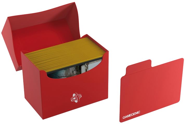 Gamegenic 80-Card Side Holder - Red | Side-Loading Deck Box | Durable Plastic 5