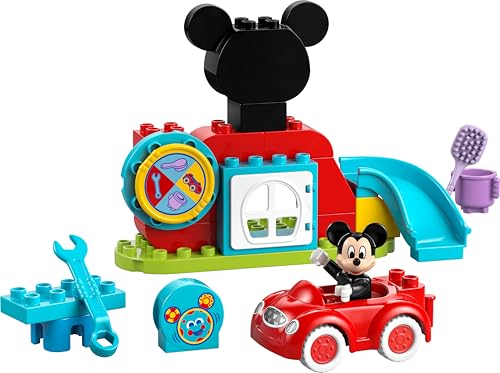 LEGO DUPLO Disney Mickey Mouse Clubhouse & Car Set - Building Toy for Toddlers 2+ 10