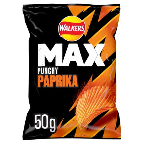 Walkers Max Punchy Paprika Chips 50 g (24er-Packung) 9
