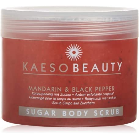 Kaeso Mandarin & Black Pepper Sugar Body Scrub - 450ml Exfoliation | Jojoba Enriched
