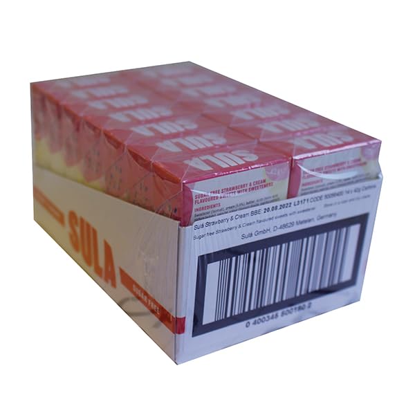Sula - Sugar Free Strawberry and Cream Boiled Sweets (42 g) 6