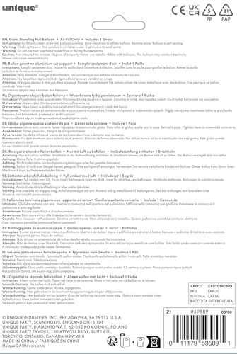 Majestic Silver Number 9 Foil Balloon - 76cm Standalone Party Decor 4