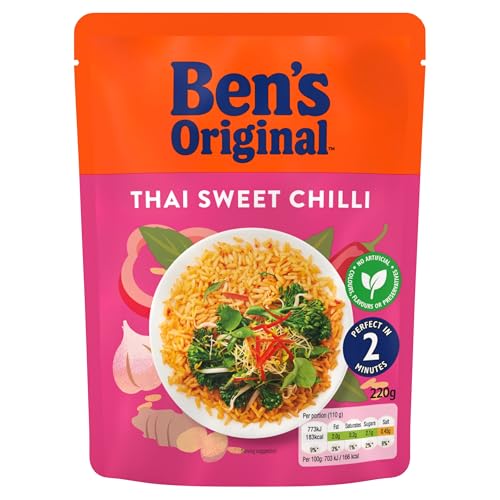 Ben's Original Thai Sweet Chilli Microwave Rice, 6 x 220g Pouches 7