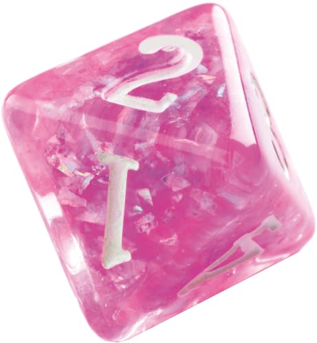 Gamegenic Candy-Like Series Raspberry Glitter RPG Dice Set – 7-Piece Polyhedral Dice for Roleplaying Games 4