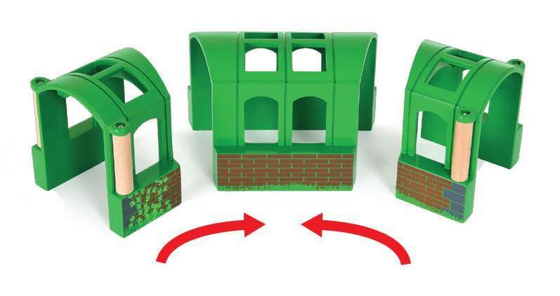 BRIO World Flexible Tunnel Wooden Railway Accessory Set for Kids 4