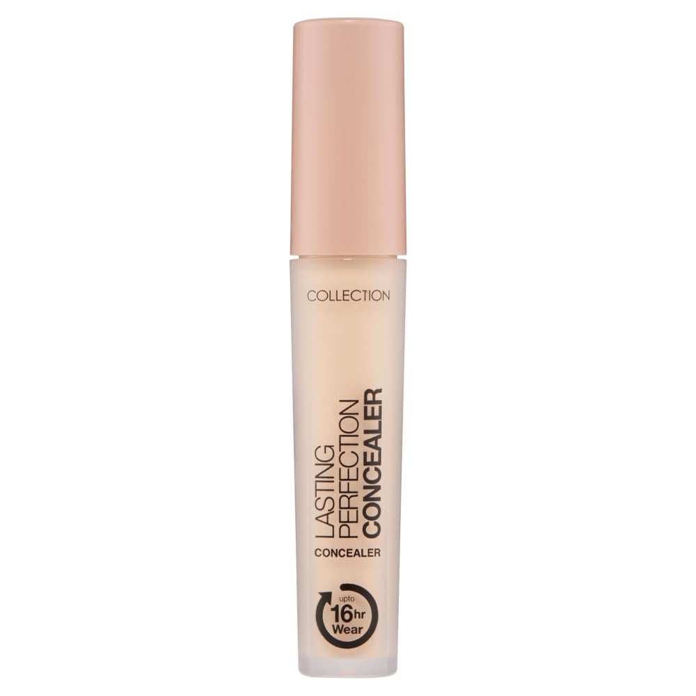 Collection Cosmetics Lasting Perfection Concealer, 16-Hour Wear, Full Coverage, Vegan, Shade: Cashew