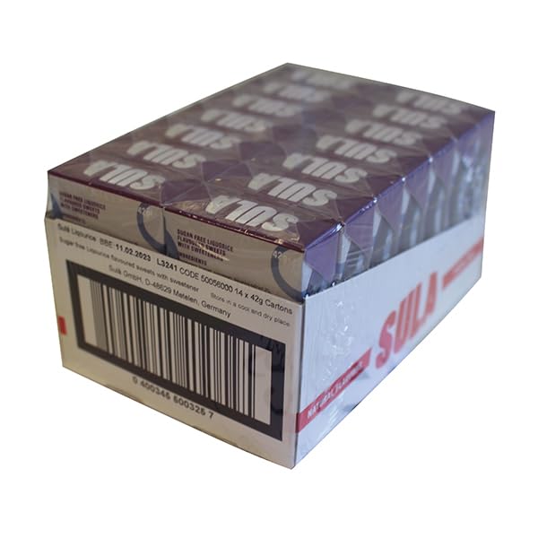 Sula - Liquorice Drops Sugar Free Boiled Sweets (42 g)